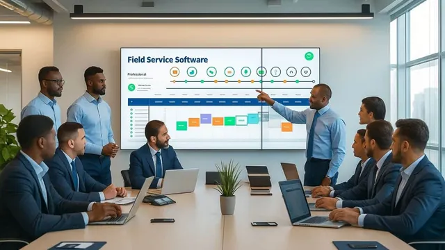 Field service software rollout plan illustration